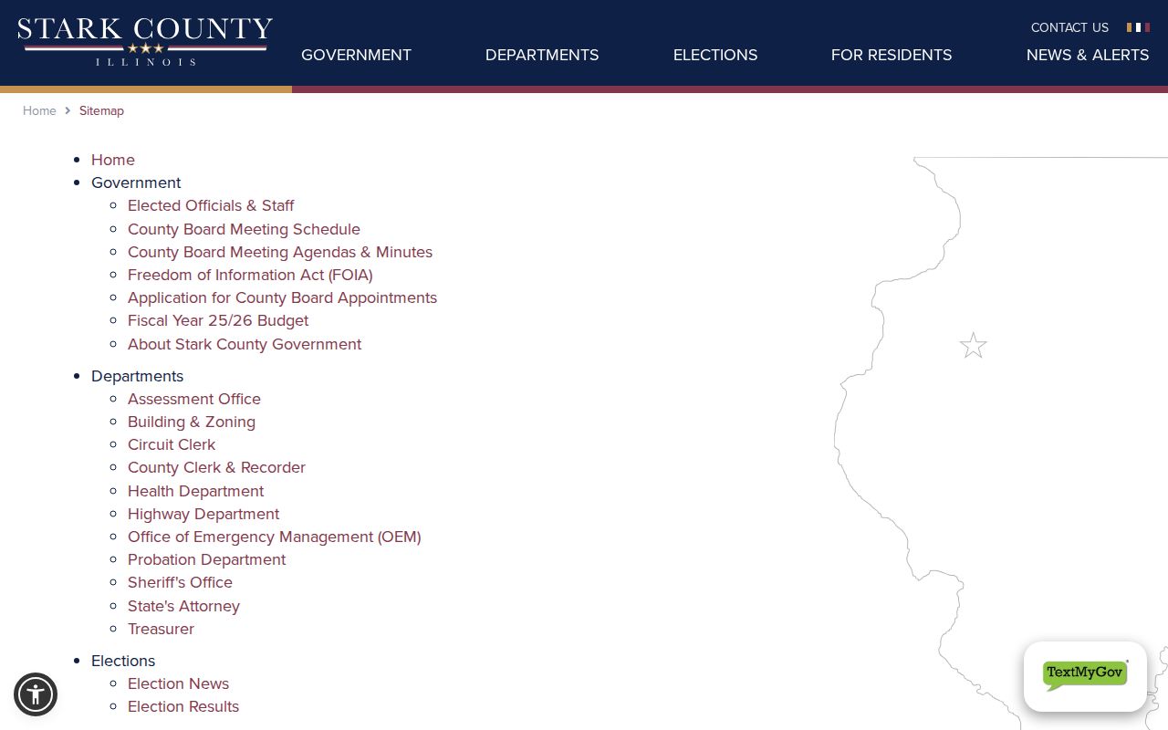 Stark County official sitemap for booking and arrest record sources